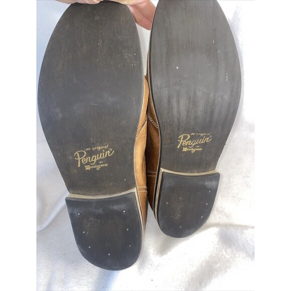 Penguin Jerry Jeff  Men Leather Brown Boots Chukka 13 Munsingwear Preppy - Picture 7 of 16